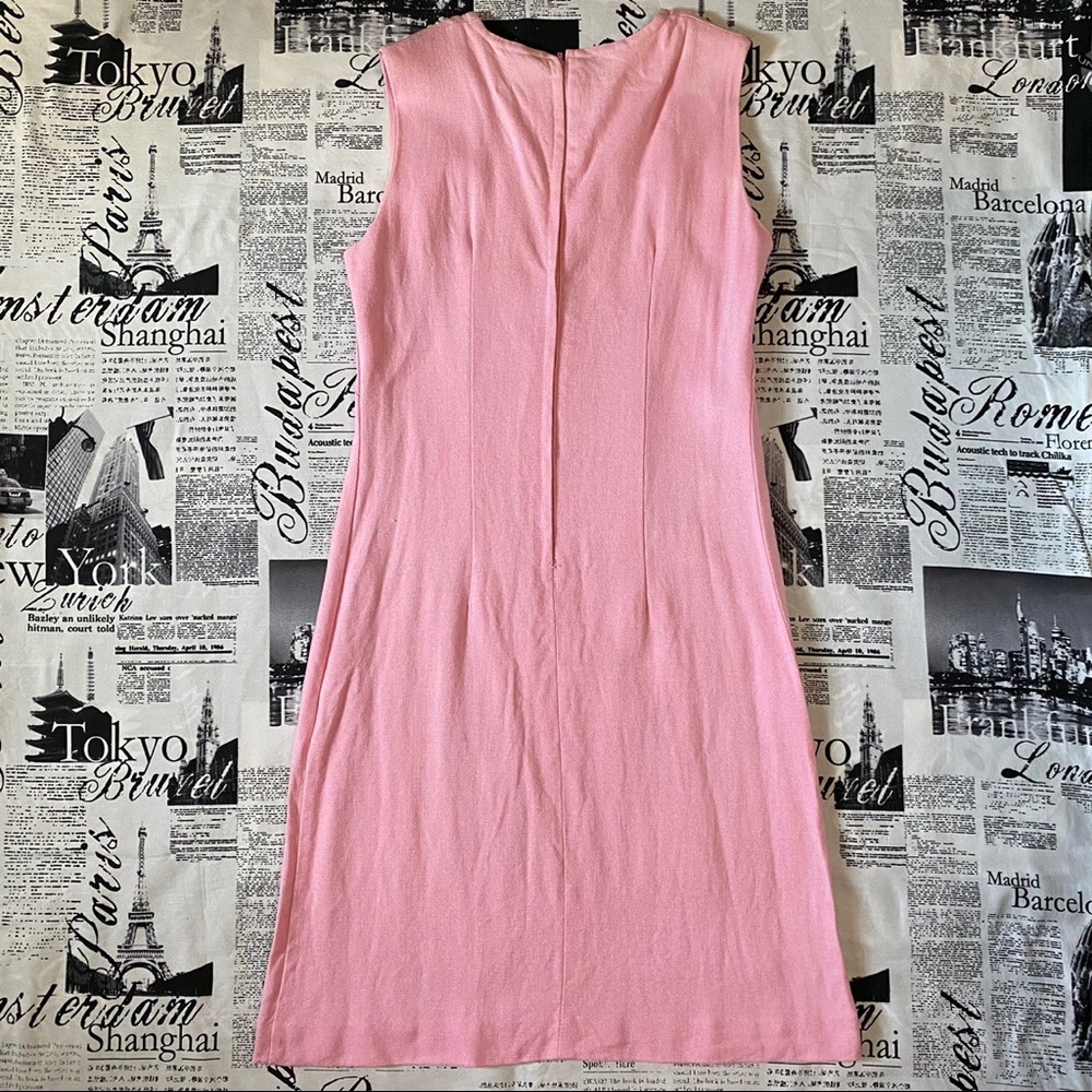 Vintage 60s pink sequins Joe Daniels shift dress - Picture 2 of 4